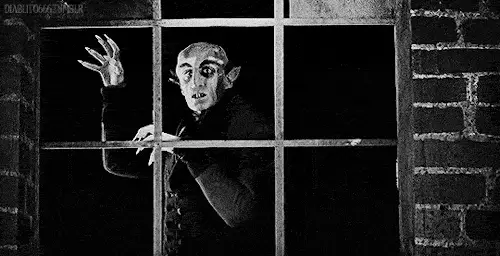 A vampire in a window